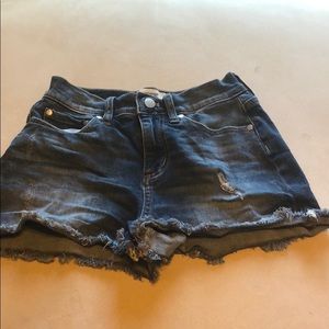 PINK blue jean shorts used